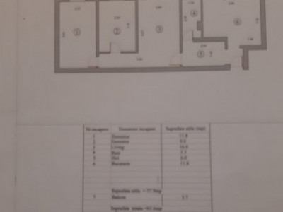 Km 4-5 - Apartament 3 camere semidecomandat cu  gaz