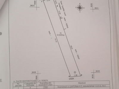 CUMPANA - Teren 2500mp intravilan pe colt